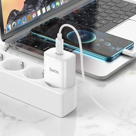 Блок питания зарядка USB-C СЗУ Hoco C76A Pro Majestic single port PD30W charger WQH578 фото