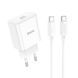 Адаптер питания Hoco C76A Pro Majestic single port PD30W с кабелем Type-C to Type-C FWF880 фото 1