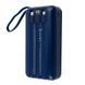 Павербанк Power Bank HEPU HP-266 20000mAh 22.5W со встроенными кабелями USB-A, Type-C и Lightning YFV758 фото 4